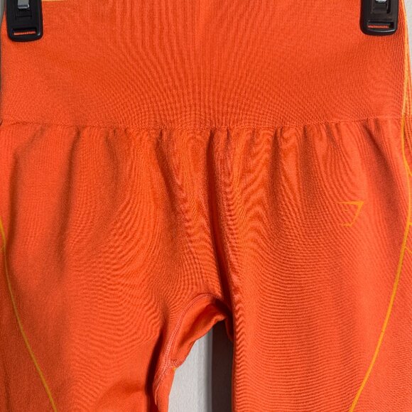 Gymshark Apex Seamless High Rise Leggings Women's Medium* Papaya Orange Workout - Picture 9 of 14